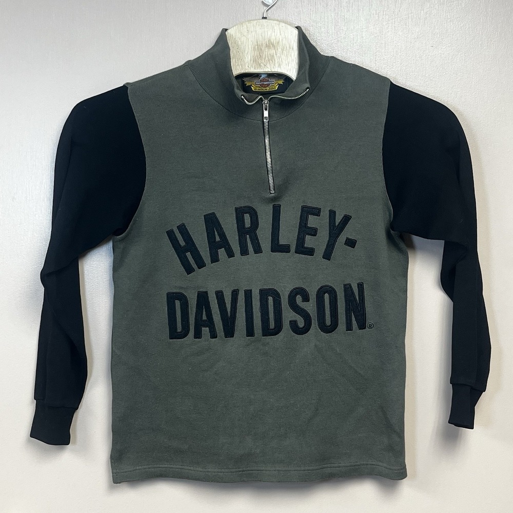 Harley‎ Davidson Women's Thermal Long Sleeve Shirt Medium Vintage Y2K Biker